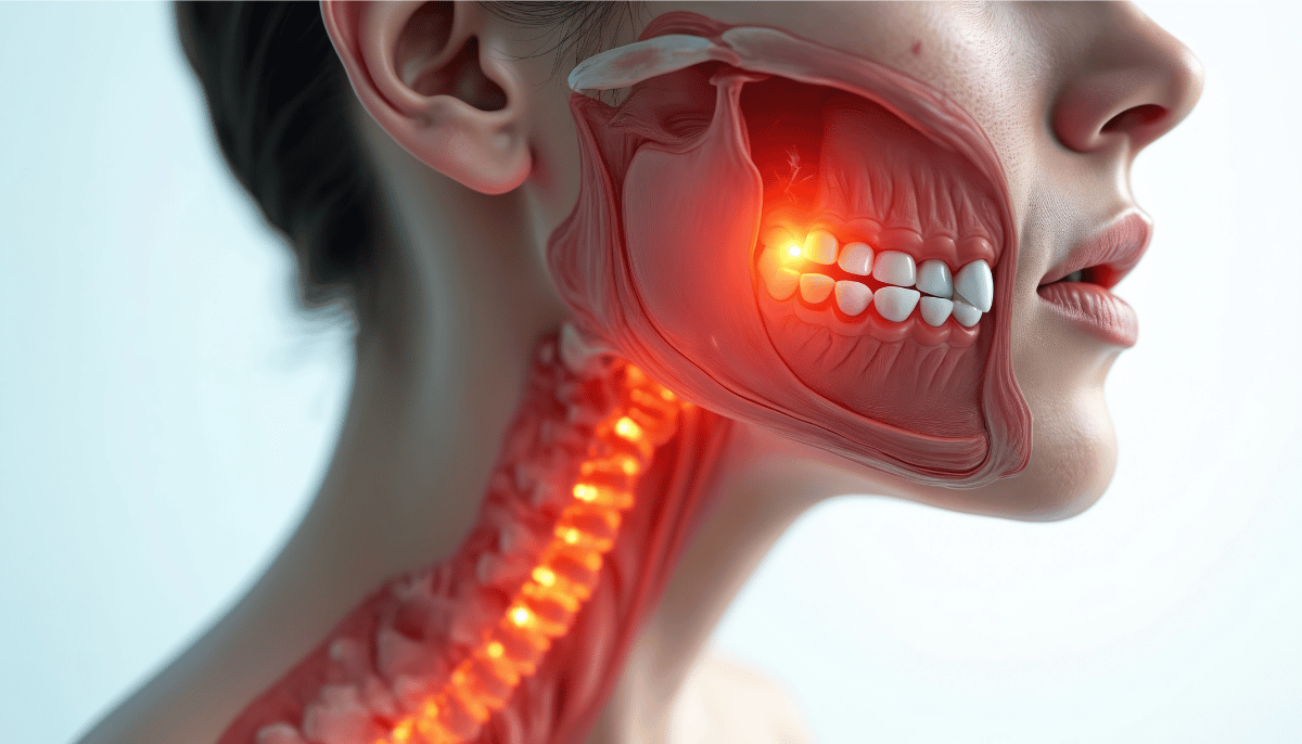 An image depicting TMJ and neck pain